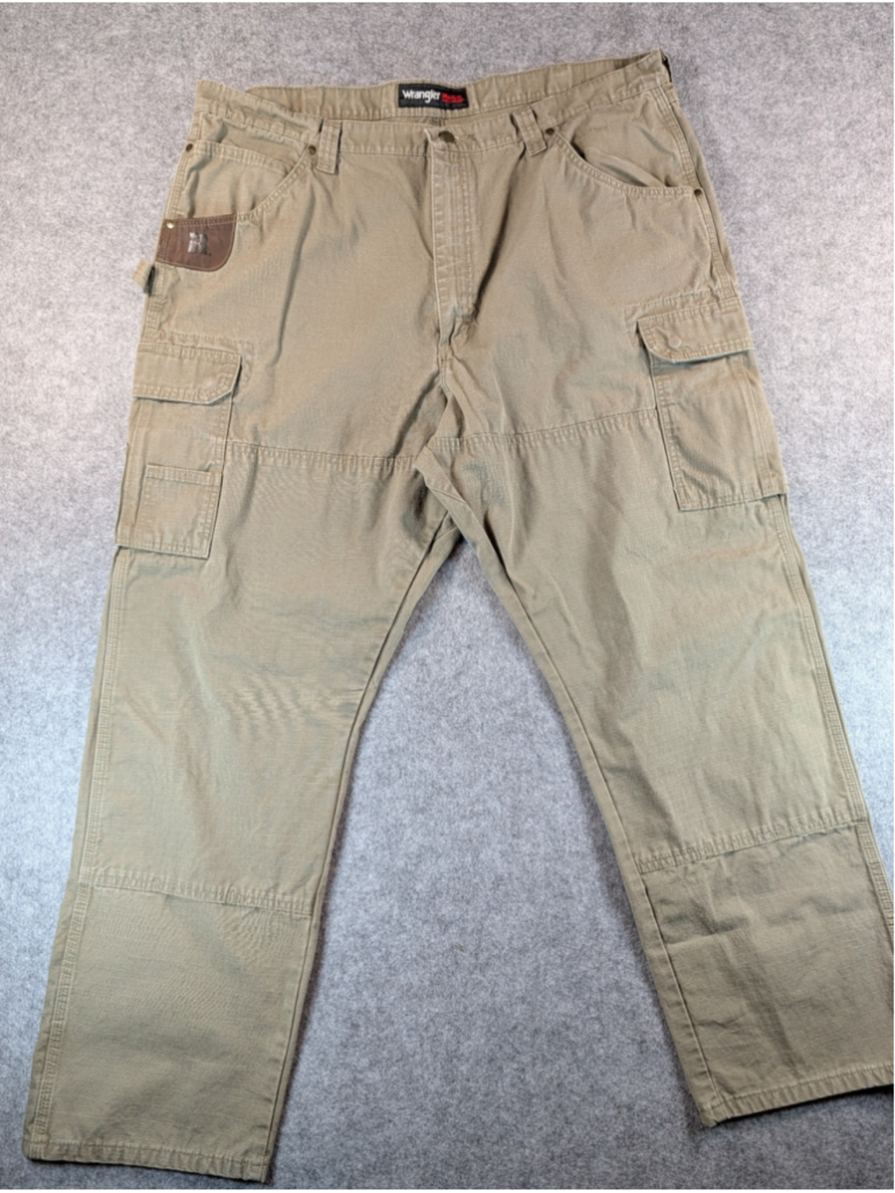 Wrangler Riggs Workwear Mens 42x32 Tan Ripstop Ranger Cargo Utility Pants
